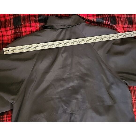 Vintage Jones New York‎ Wool Long Coat Petite XL Peacoat Black with Red Lining - Picture 12 of 15